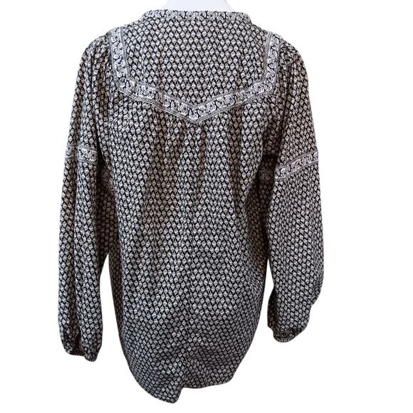 OLD NAVY Boho Peasant Blouse Top Small Gathers Floral Blousy Country Prairie - Picture 8 of 8